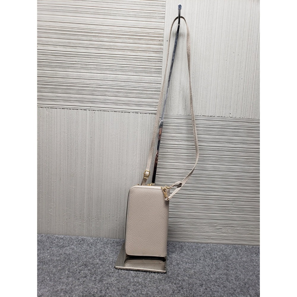 Carr Ken Women Crossbody Phone Bag Beige Zip Inner Pocket Lined Comfort Casual